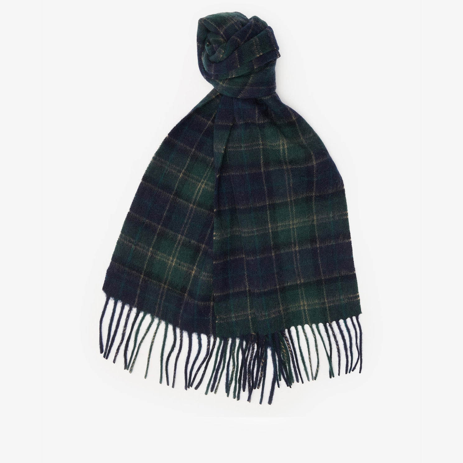 Barbour TARTAN SCARF & GLOVE Gift Set Mens Green Loch Tartan