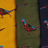 Barbour PHEASANT SOCKS Mens Gift Box Forest Mist