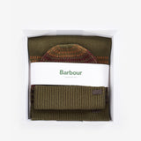 Barbour BRANTON BEANIE & SCARF Gift Set Mens Army Green