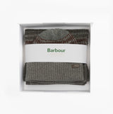 Barbour BRANTON BEANIE & SCARF Mens Gift Set Midnight Oak