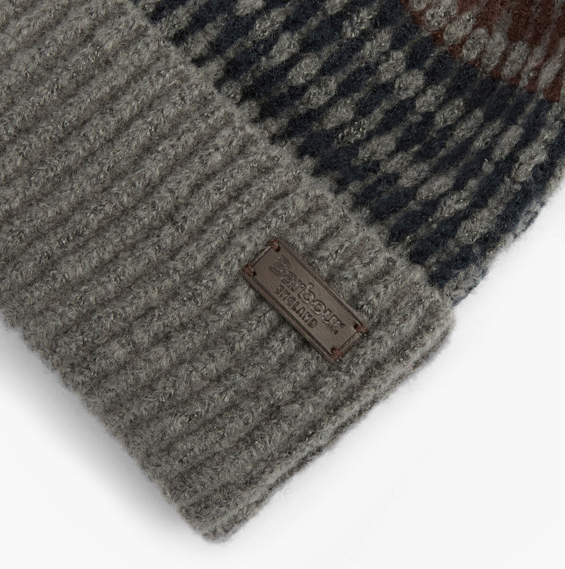 Barbour BRANTON BEANIE & SCARF Mens Gift Set Midnight Oak