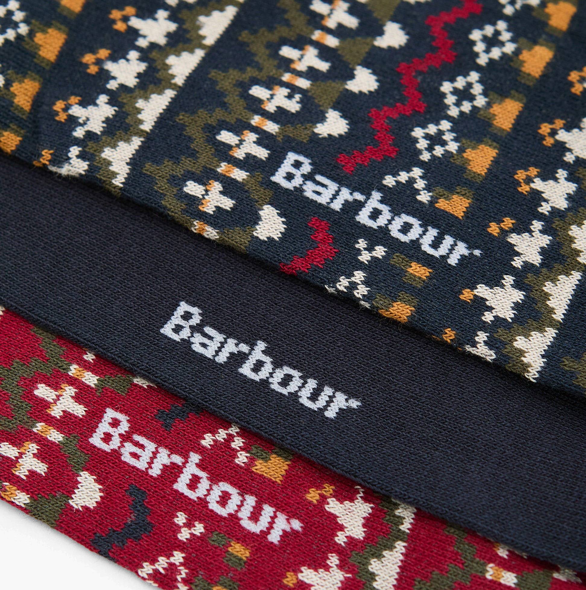 Barbour MARLOW FAIR ISLE SOCK 3 Pack Gift Box Mens Multicolour