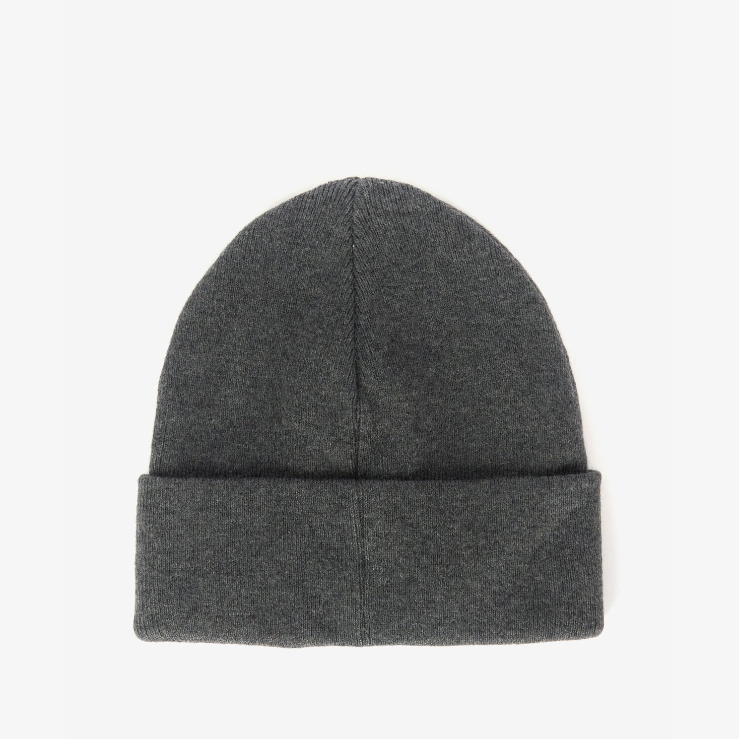 Barbour SENSOR LEGACY Mens Beanie Grey Marl top view with turnup hem and darted crown.