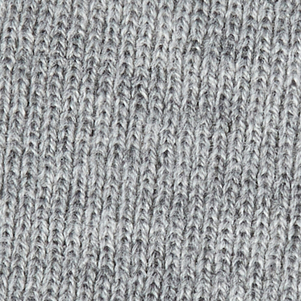 Barbour HEALEY Mens Beanie Light Grey Marl detail view of knitted fabric texture