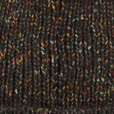 Barbour ESTON Mens Beanie Forest Green close-up detail view of mixed yarn texture