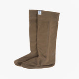 Barbour Fleece Wellington Unisex Socks Olive side view of soft fleece material in olive color.