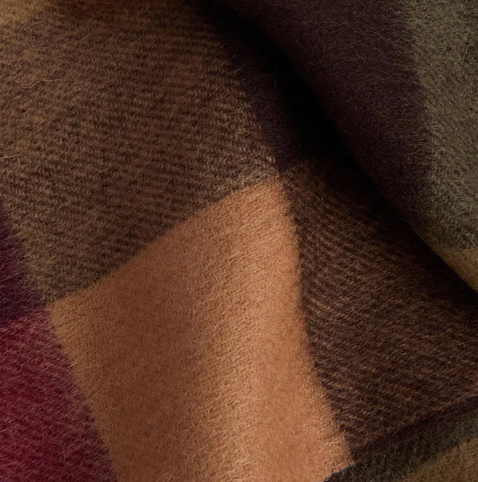 Barbour LAMBSWOOL TATTERSALL Scarf Unisex Adults Tawny Port