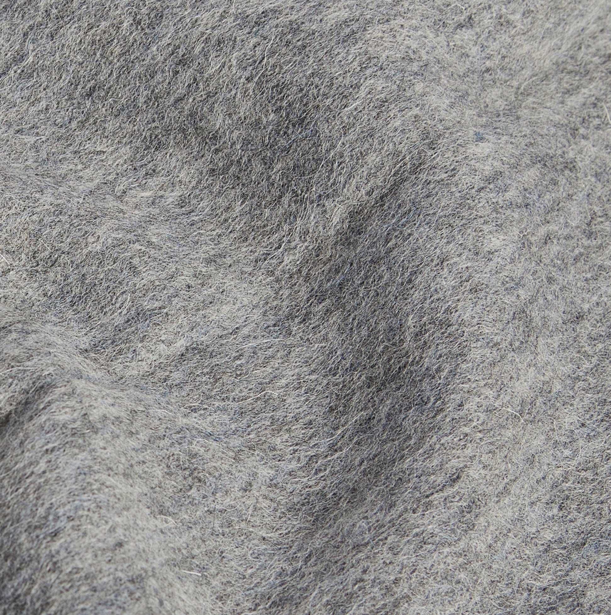 Barbour PLAIN LAMBSWOOL Mens Winter Grey Marl detailed view of soft lambswool fabric texture in grey.
