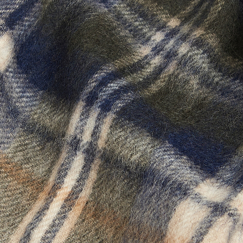 Barbour NEW CHECK Unisex Adults Tartan Scarf Sand Beige Plaid