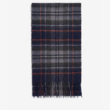 Barbour NEW CHECK Unisex Adults Tartan Scarf Navy/Dark Ginger