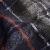 Barbour NEW CHECK Unisex Adults Tartan Scarf Navy/Dark Ginger