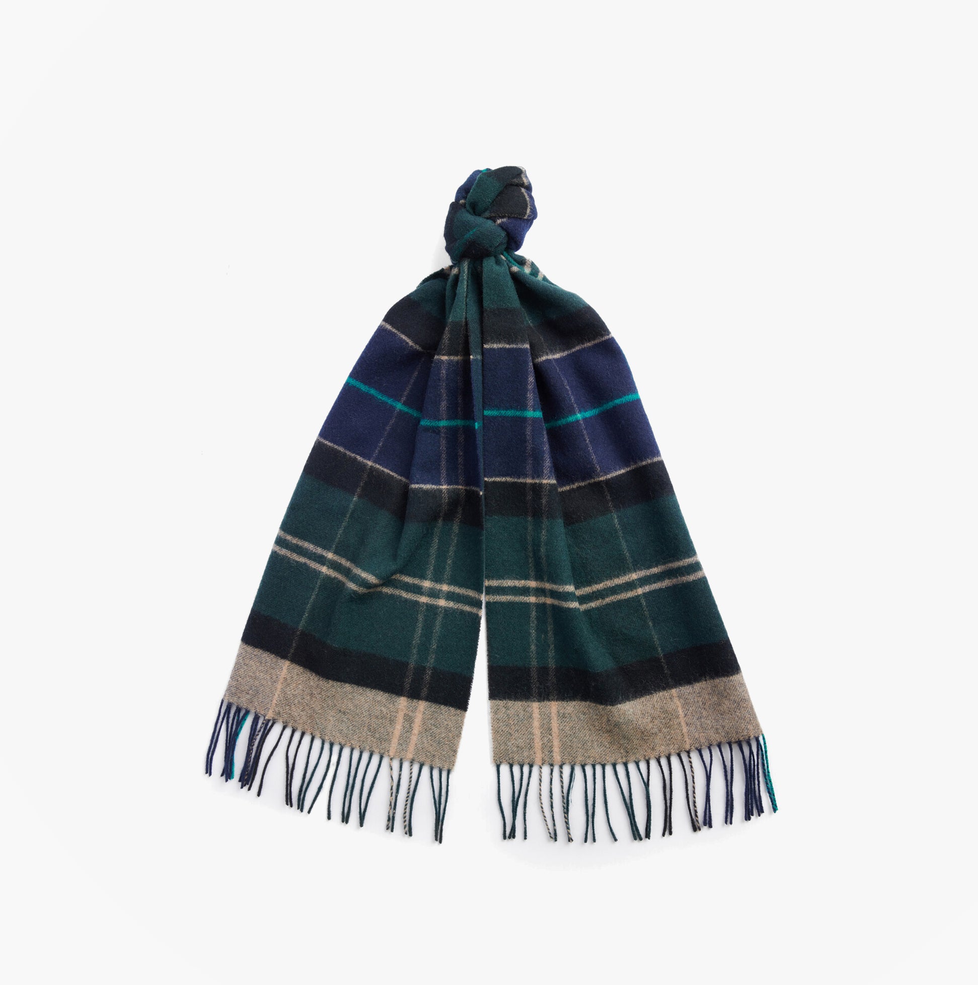 Barbour INVERNESS TARTAN Mens Scarf Green Loch
