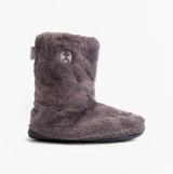 Bedroom Athletics MARILYN Womens Slipper Boots Frosted Grape side view with faux fur design and pull-on style.