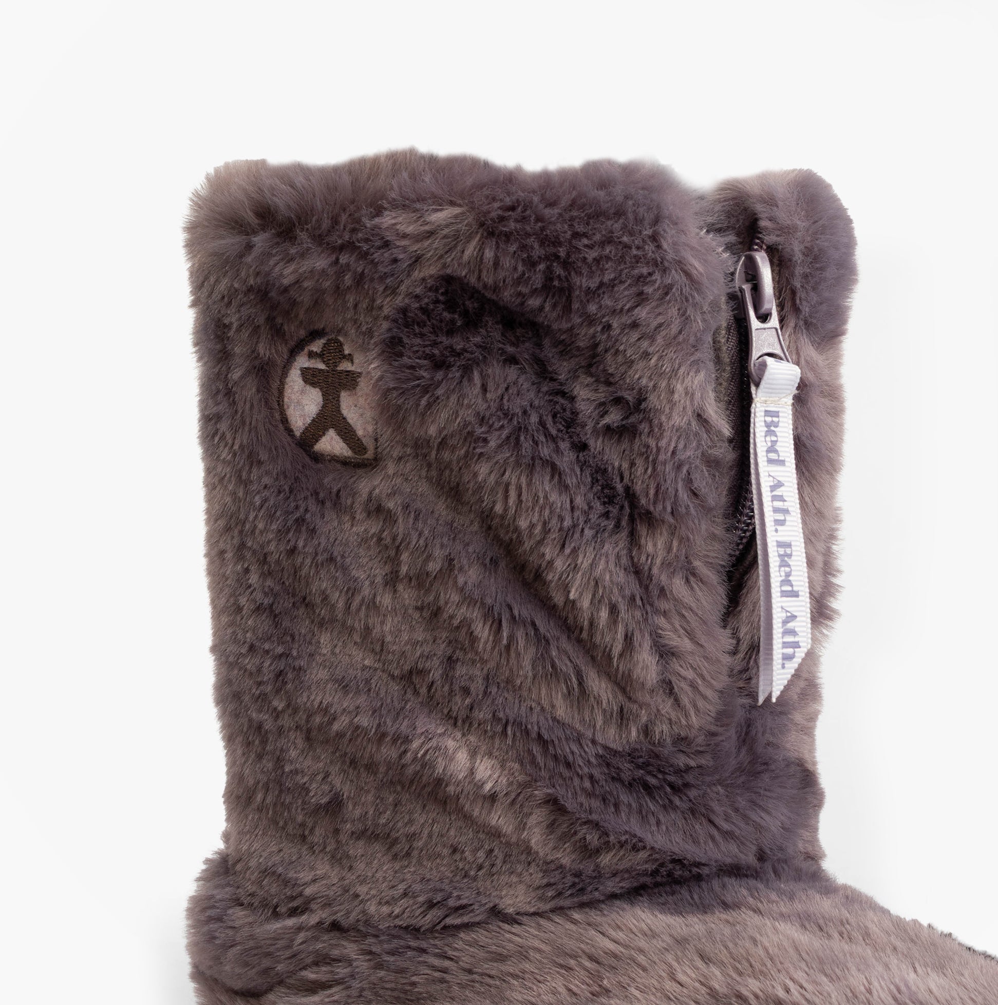 Bedroom Athletics MARILYN Womens Slipper Boots Frosted Grape close-up detail view of faux fur upper