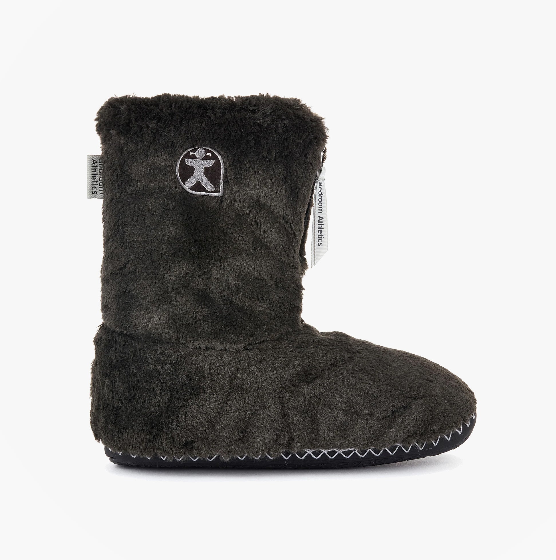 Bedroom Athletics MARILYN Womens Faux Fur Boot Slippers Charcoal