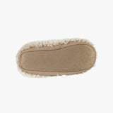 Bedroom Athletics COLE Womens Slipper Boots Ferret bottom view showing rubber sole and faux fur trim.