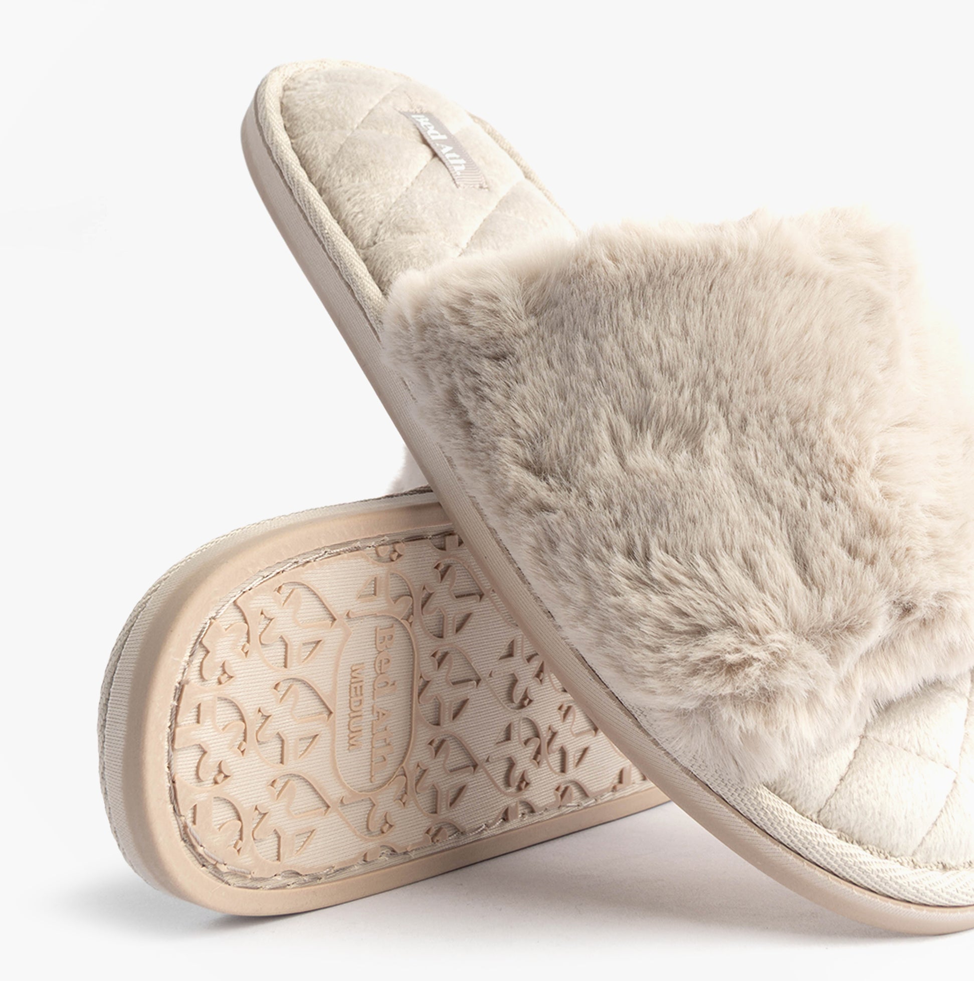 Bedroom Athletics ERIN Womens Slipper Sliders Light Grey