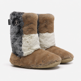 Bedroom Athletics FLORENCE Womens Slipper Boots Patchwork Sable