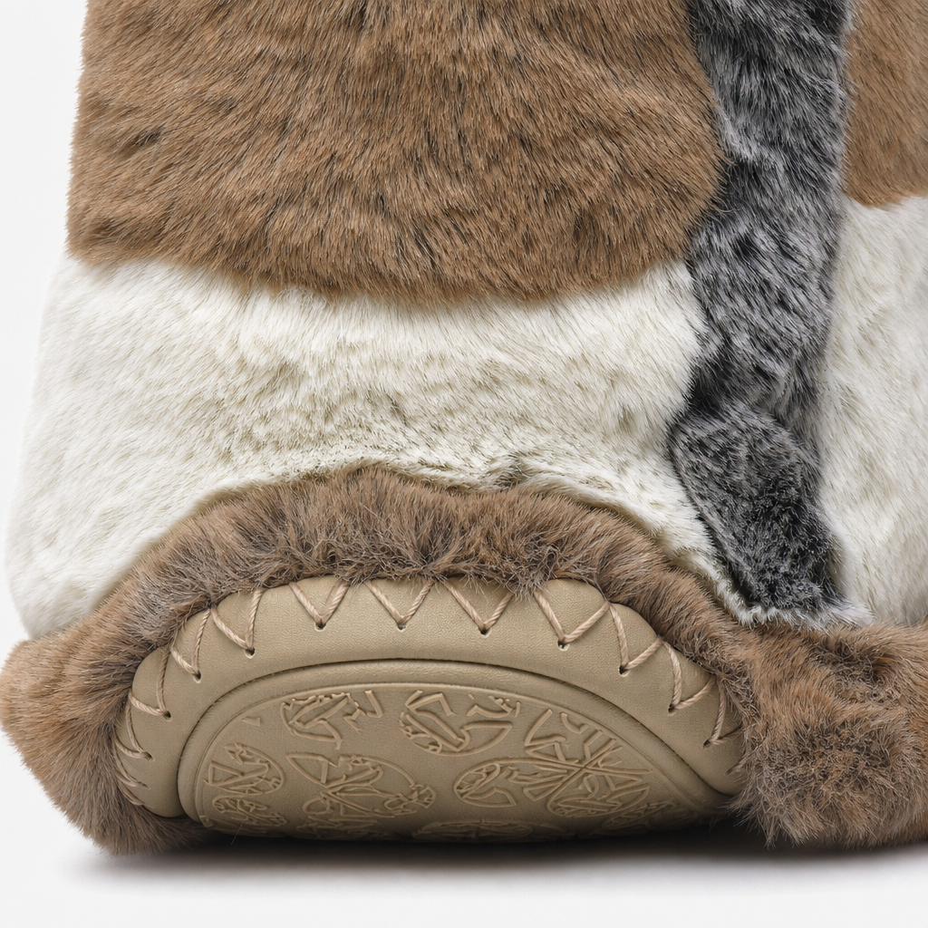 Bedroom Athletics FLORENCE Womens Slipper Boots Patchwork Sable