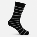 Totes Toasties THERMAL BRUSHED ORIGINAL SLIPPER SOCKS (TWIN PACK) Mens Thermal Socks Grey / Black Stripe