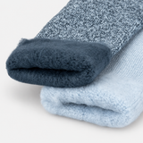 Totes Toasties PREMIUM BRUSHED THERMAL BED SOCK (TWIN PACK) Womens Bed Socks Denim / Blue