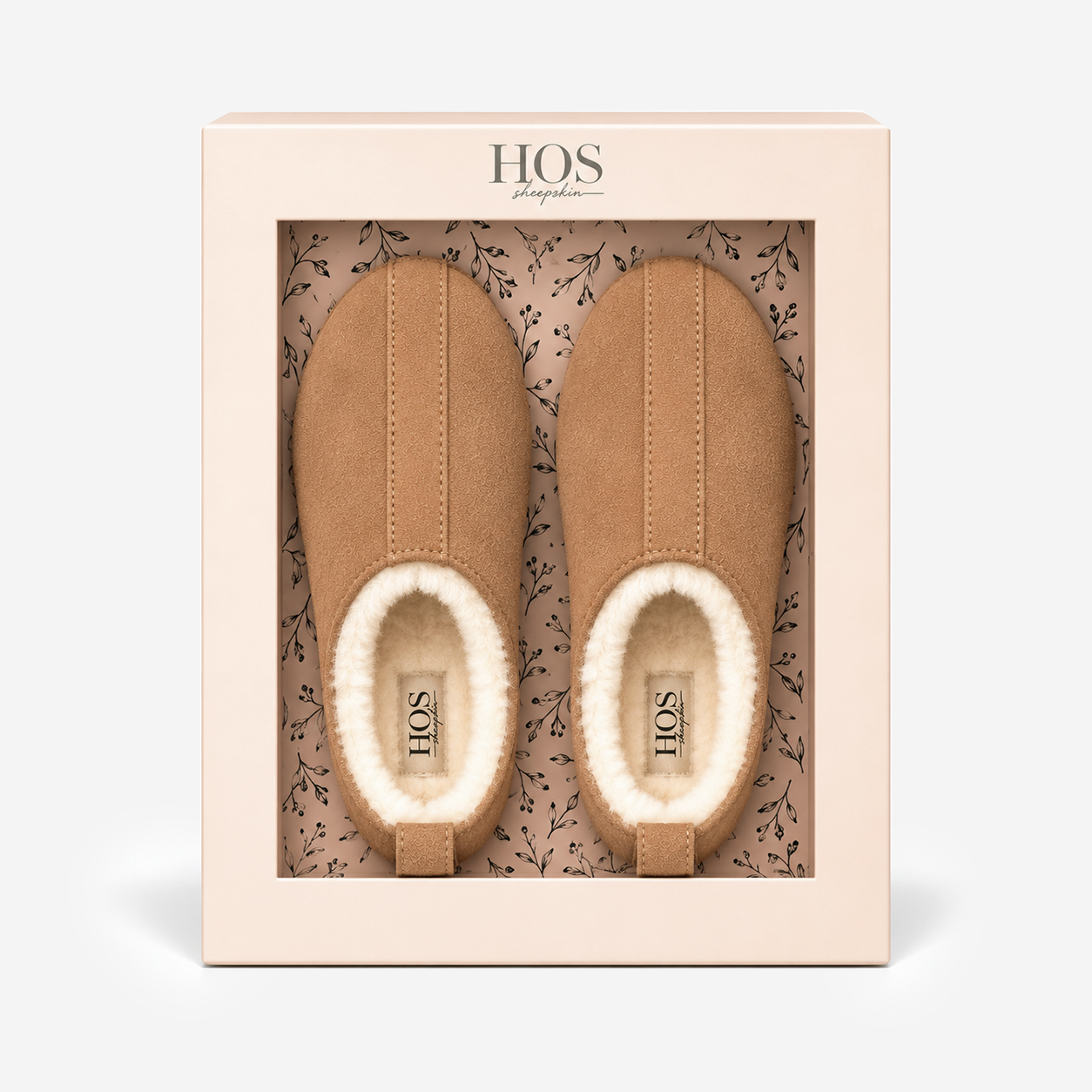 HOS Sheepskin PIXIE Womens Full Slippers Chestnut