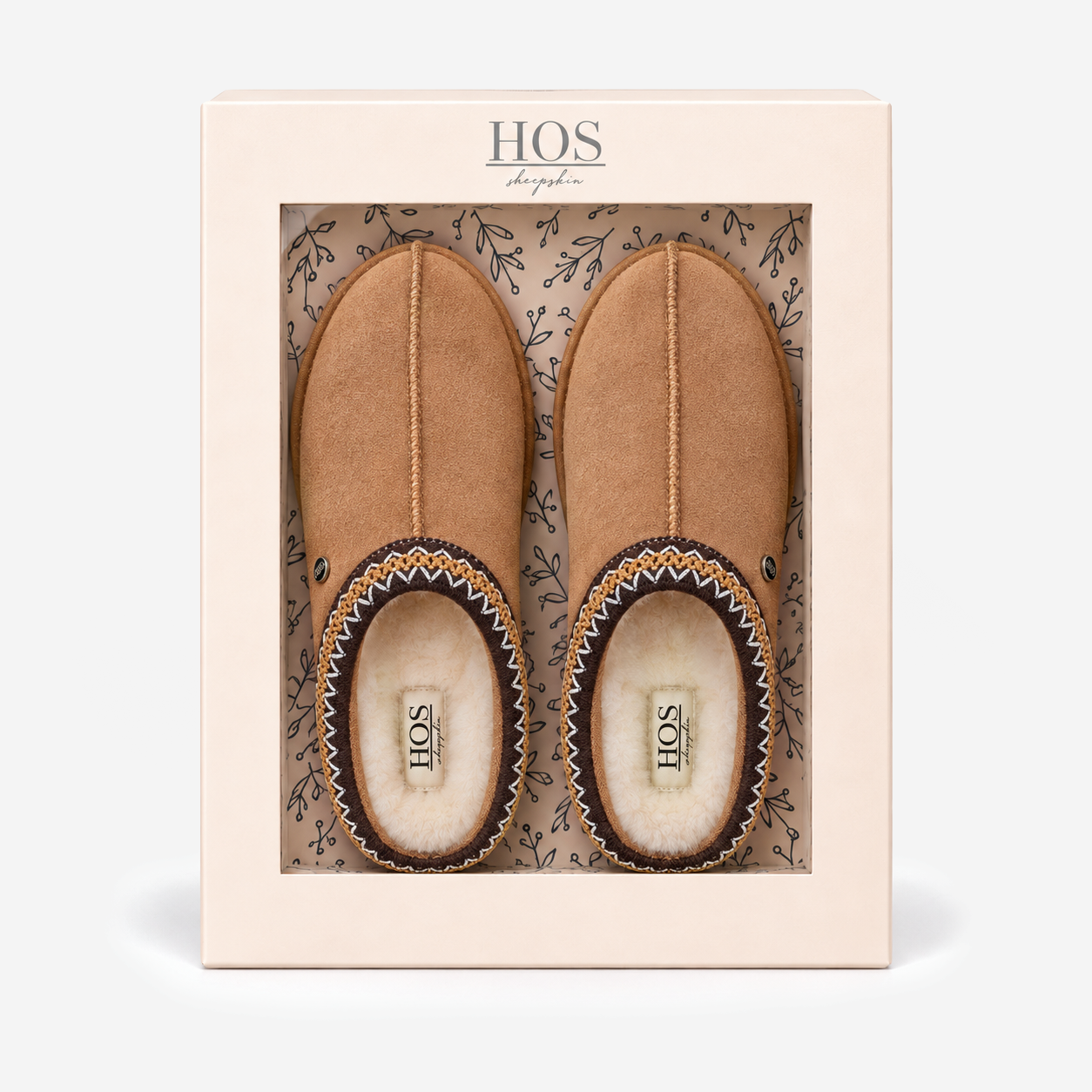 HOS Sheepskin BELLA Womens Mules Chestnut