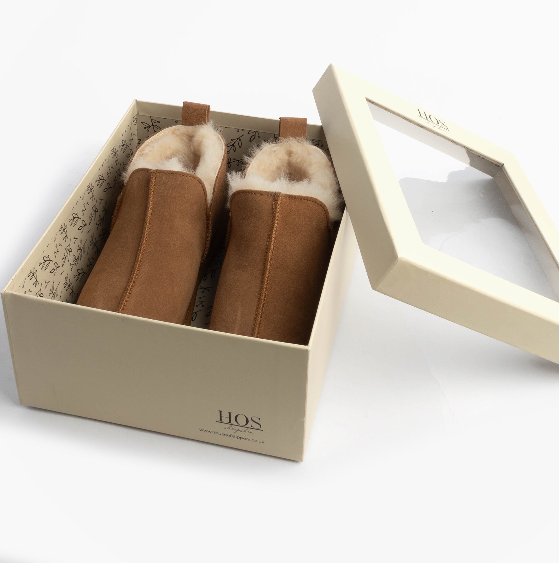 HOS Sheepskin TIA Womens Slipper Boots Chestnut