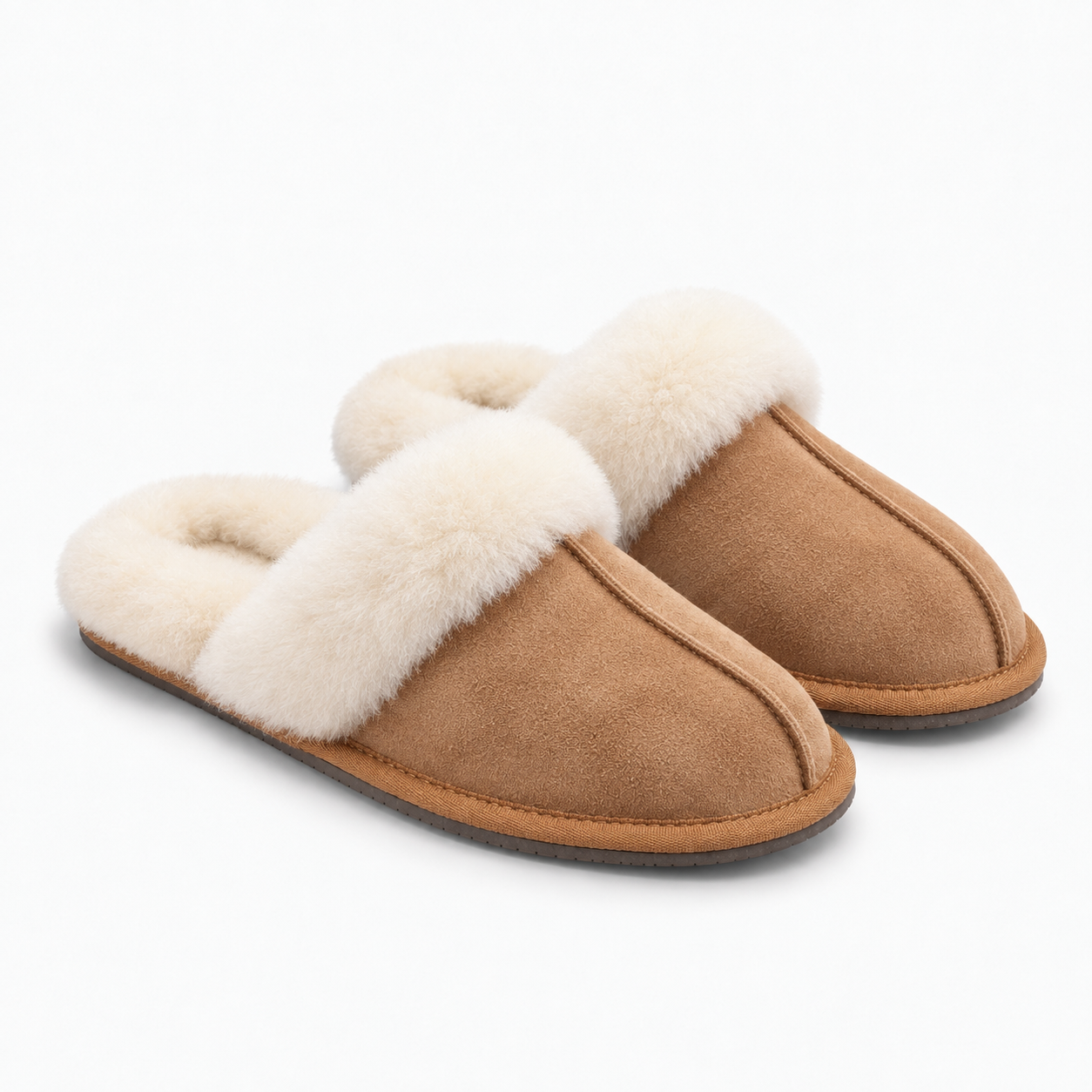 HOS Sheepskin AYLA Womens Mules Chestnut
