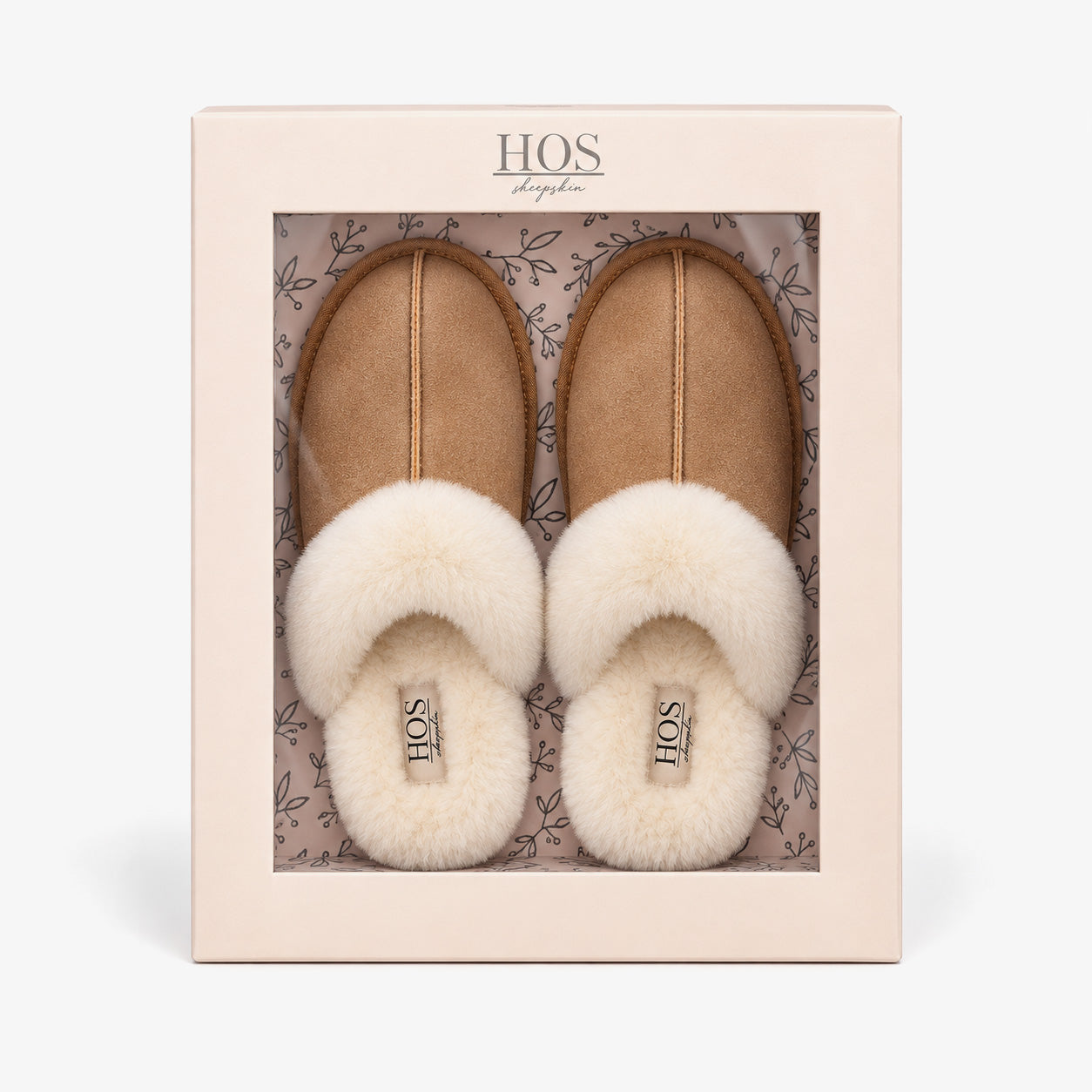 HOS Sheepskin AYLA Womens Mules Chestnut
