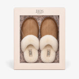 HOS Sheepskin AYLA Womens Mules Chestnut