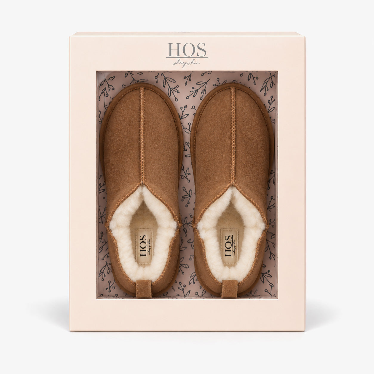 HOS Sheepskin TIA Womens Slipper Boots Chestnut