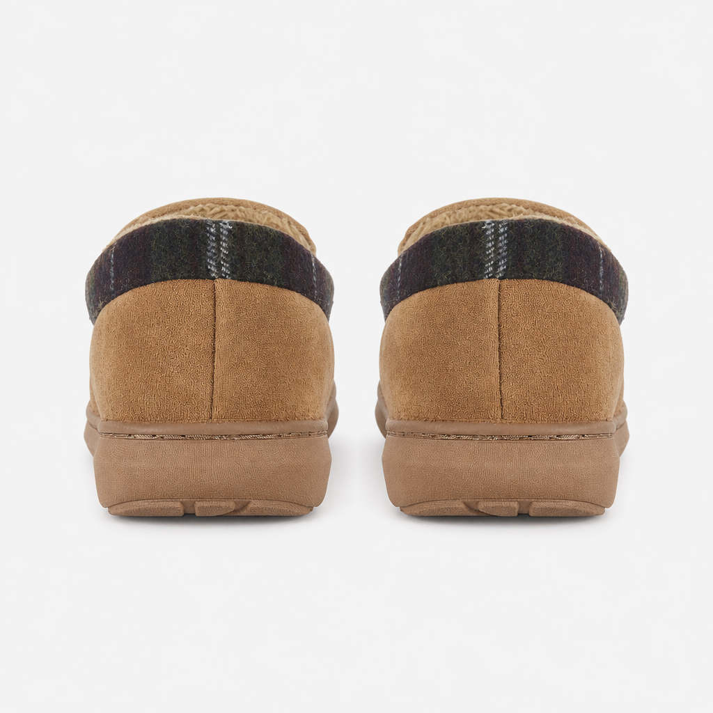 Jo & Joe ST ANDREWS Mens Moccasin Slippers Cognac