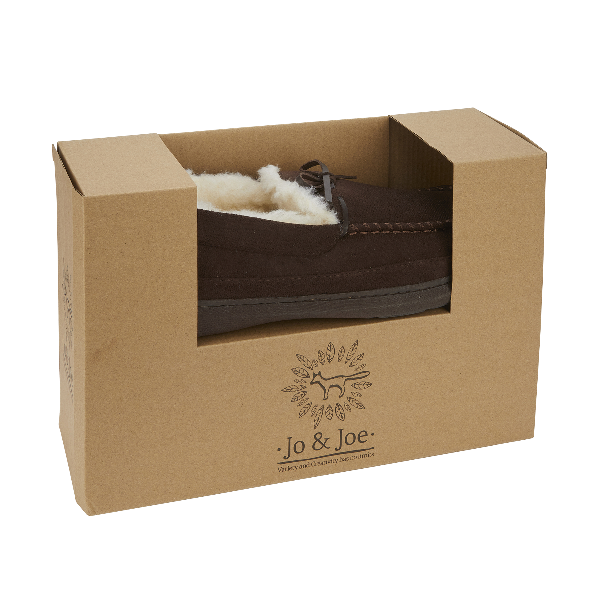 Jo & Joe CRANFORD Mens Moccasin Slippers Brown