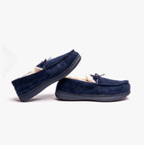 Jo & Joe CRANFORD Mens Moccasin Slippers Navy