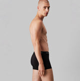 Calvin Klein BOXER BRIEF Mens 5 Pack Microfibre Stretch Black side view model wearing black boxer briefs