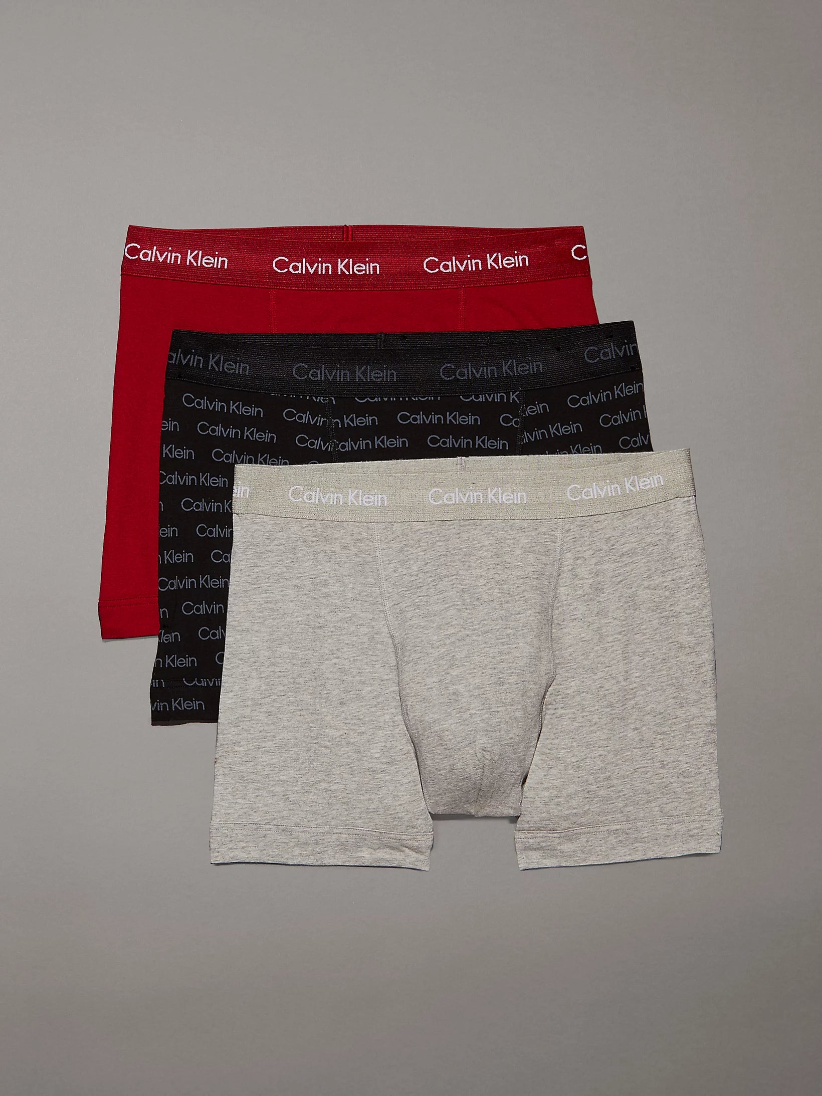 Calvin Klein HOLIDAY COTTON STRETCH Mens 3 Pack Trunks Multicoloured