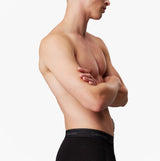 Calvin Klein ICON MODAL MESH 3 Pack Mens Boxer Briefs Multicoloured side view model showing fit and CK signature elastic waistband
