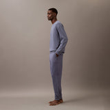 Calvin Klein ICON COTTON TERRY Mens Lounge Joggers Grisaille side view model wearing joggers