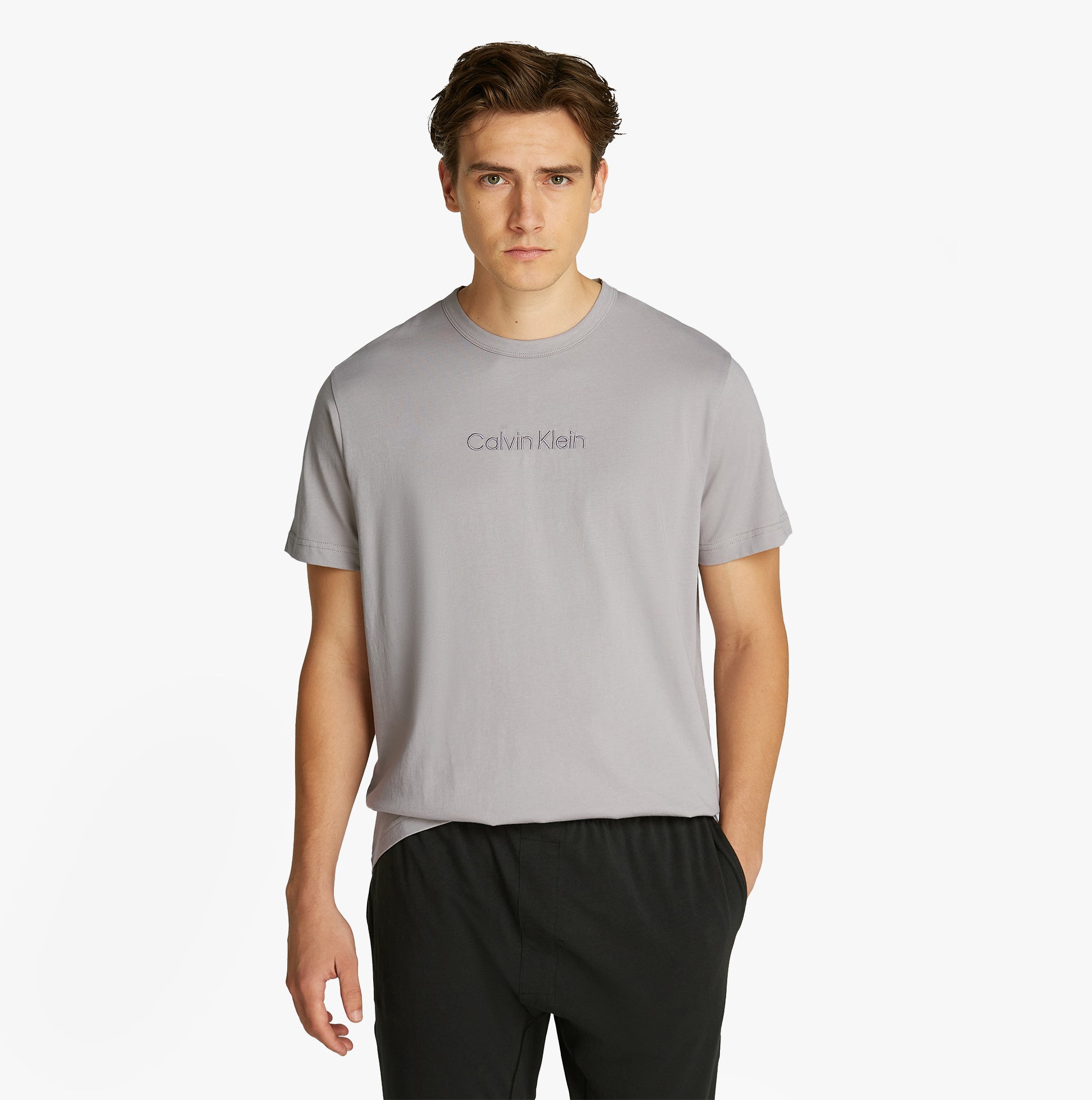 Calvin Klein 100% COTTON Mens Lounge T-Shirt Ash
