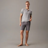 Calvin Klein ICON COTTON STRETCH Mens Lounge Shorts Diamond Logo/Smoked Pearl front view model wearing shorts