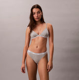 Calvin Klein BIKINI 5 PACK Womens Bikini Multicoloured front view of model wearing grey bikini with logo waistband
