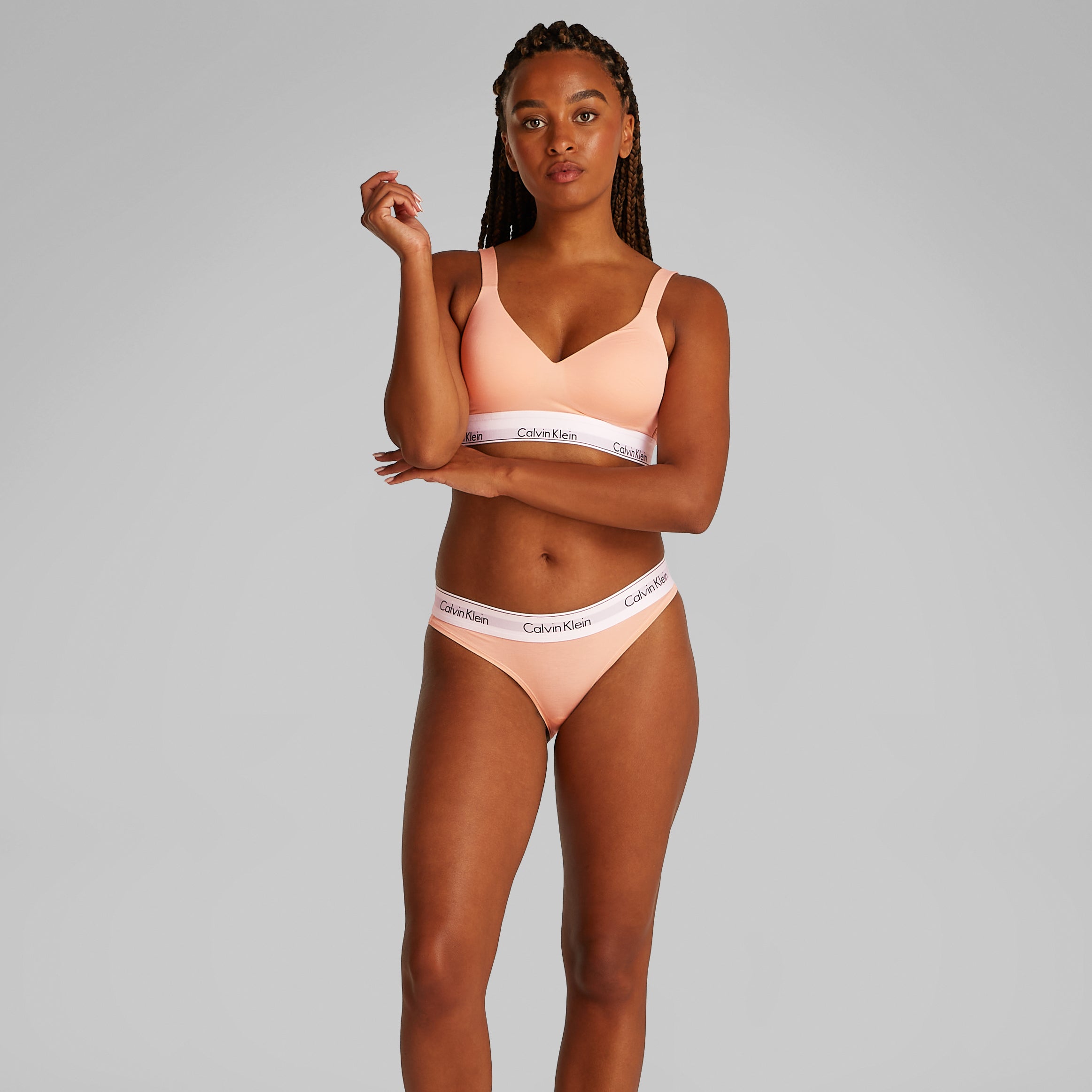 Calvin Klein ICON COTTON Womens Lift Bralette Melon Frenzy