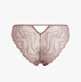 Calvin Klein CK INSTINCT Womens Bikinis Vintage Pink front view, featuring detailed lace design and soft pink color.