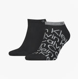 Calvin Klein 2 Pack Mens Ankle Signiture Socks Black