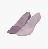 Calvin Klein 2 Pack Womens Invisible Socks Lilac side view showcasing soft, seamless design in light purple shades.