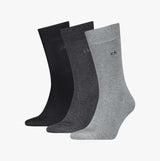 Calvin Klein 3 Pack Mens Crew Socks Grey Melange