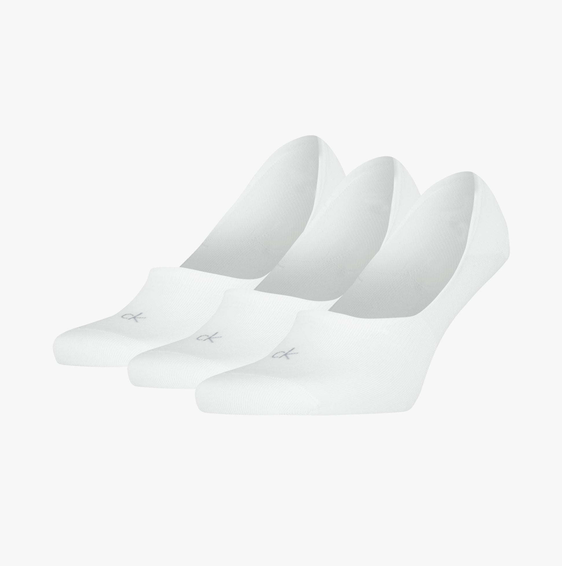 Calvin Klein 3 Pack Footie Mens Socks White
