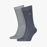 Calvin Klein 2 Pack Grid Mens Socks Dark Grey