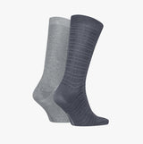 Calvin Klein 2 Pack Grid Mens Socks Dark Grey